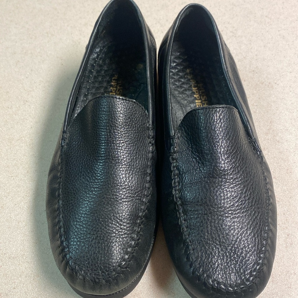 Hush puppies leather black